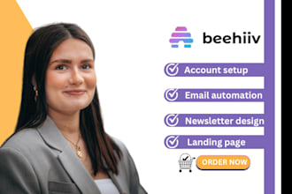 setup beehiiv newsletter design beehiiv newsletter website beehive landing page
