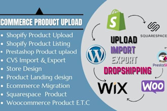do prestashop, shopify products upload, or add bulk product listing to shopify