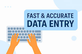do fast and accurate typing or data entry in english