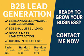 linkedin sales navigator b2b lead generation list building lead google maps gen