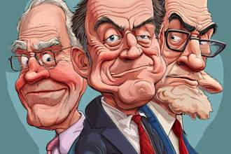 make a editorial or political cartoon illustration