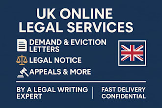uk online lawyer solicitor, legal notice demand letter appeal letter eviction