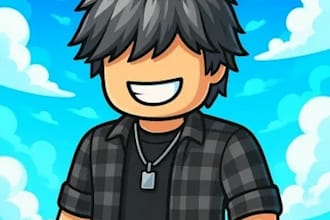 design a custom roblox logo for your game, group, or avatar