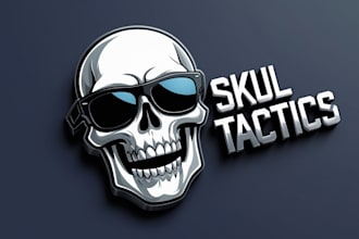 do skull tactics mascot logo design