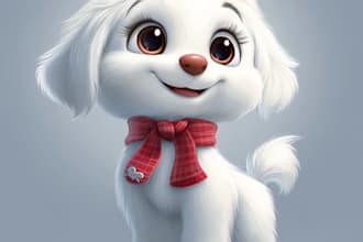 cartoon disney style pet portrait