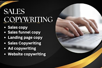 do sales copywriting, for b2b fashion marketing  ai online course website copy
