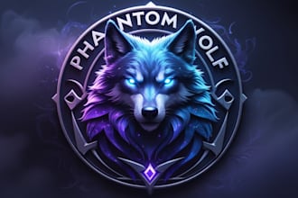 create amazing wolf head mascot logo with unlimited revisions