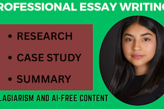 do case study, research and summary writing, and case study analysis
