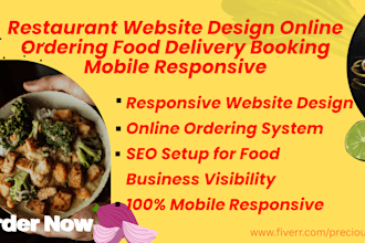restaurant website design online ordering food delivery booking mobile response