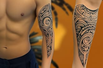design a polynesian maori tribal tattoo