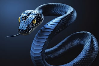 do awesome venom viper snake esport mascot logo design