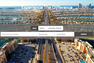 create a responsive real estate website or property listing portal for agents