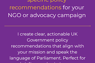copywrite uk government policy recommendations for your ngo or advocacy campaign