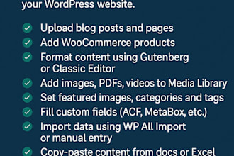 wordpress data entry and woocommerce product upload