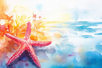 illustrate anything in watercolor style