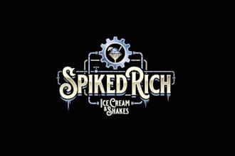 design specializing alcohol infused ice cream bar logo