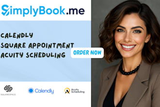 set up acuity scheduling, square, booking appointments, calendly