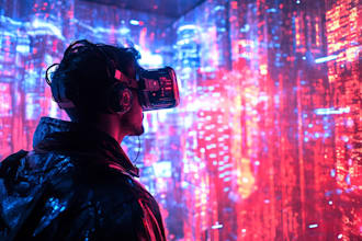 do cyberpunk futuristic city art