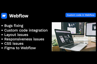fix webflow bugs, layout, and responsiveness issues