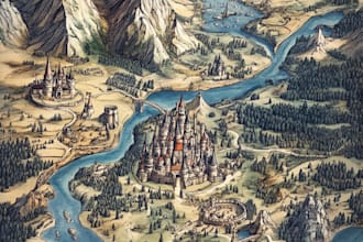 draw a custom map for fantasy, scifi, book or boardgame