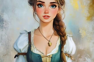draw you or your character in anime or semirealism style
