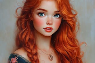 draw you or your character in anime or semirealism style