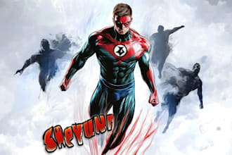 draw you into amazing superhero comic cartoon characters