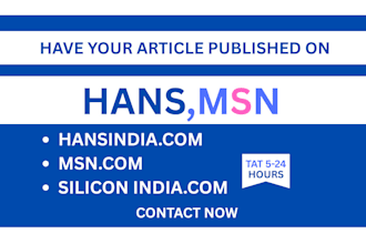 maximise your reach with publications on msn,hans and others