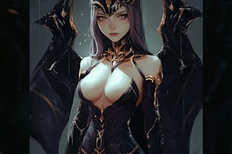 draw fantasy or dark creepy horror art illustration