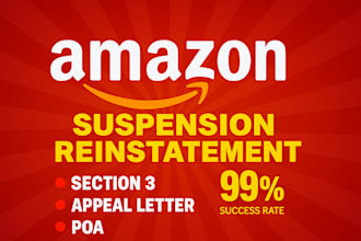 reinstate amazon account fix section 3 suspension appeal letter listing poa