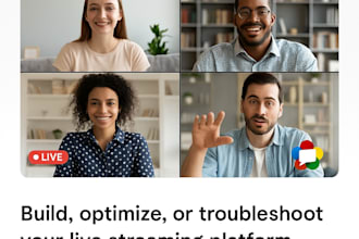 build webrtc based live streaming app or website
