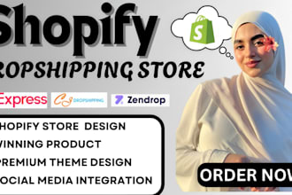 build shopify store, shopify website, or shopify dropshipping store