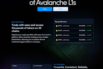 design a landing page for a crypto project