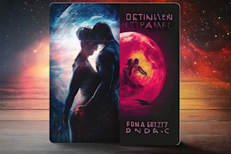 create eyecatching sci fi or romance book cover or ebook cover