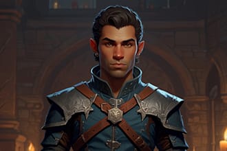 do an dnd character art and dnd character art