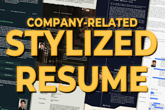 design a company related stylized resume CV for you