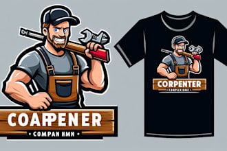 design awesome carpenter eps mascot logo within 1 day