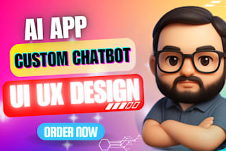 ux UI design for mobile app, saas, ai, open ai, chatbot app