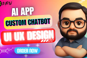 design stunning modern UI UX for ai apps, chatbots in figma