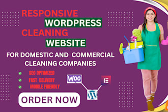 design a responsive website for your cleaning service business