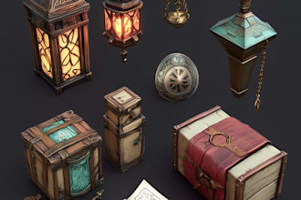 draw delightful 2d game icons props assets and objects