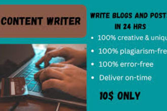 write engaging and SEO friendly blog posts on any topic