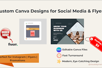 design stunning canva posts, flyers, or presentations in 24 hours