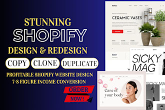 clone revamp copy design redesign shopify store edit shopify website redesign