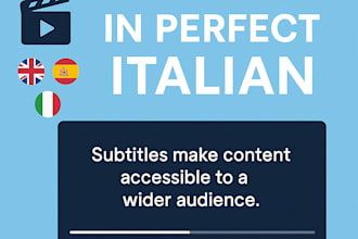 subtitle your videos in english, italian or spanish
