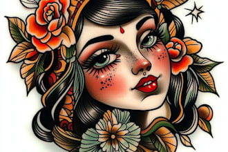 draw a realistic tattoo design