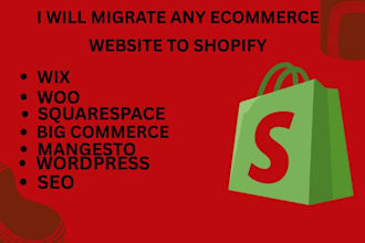 migrate your wordpress or ecommerce website to shopify
