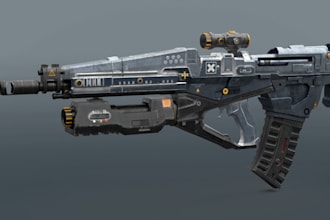 draw custom weapon gun engraving,knife or itens, finished 2dconcept,cgi modeling