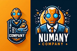 design high quality robot head mascot logo with express delivery