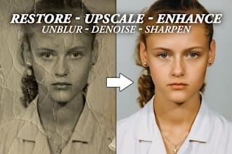 restore, upscale, enhance, unblur and denoise your images